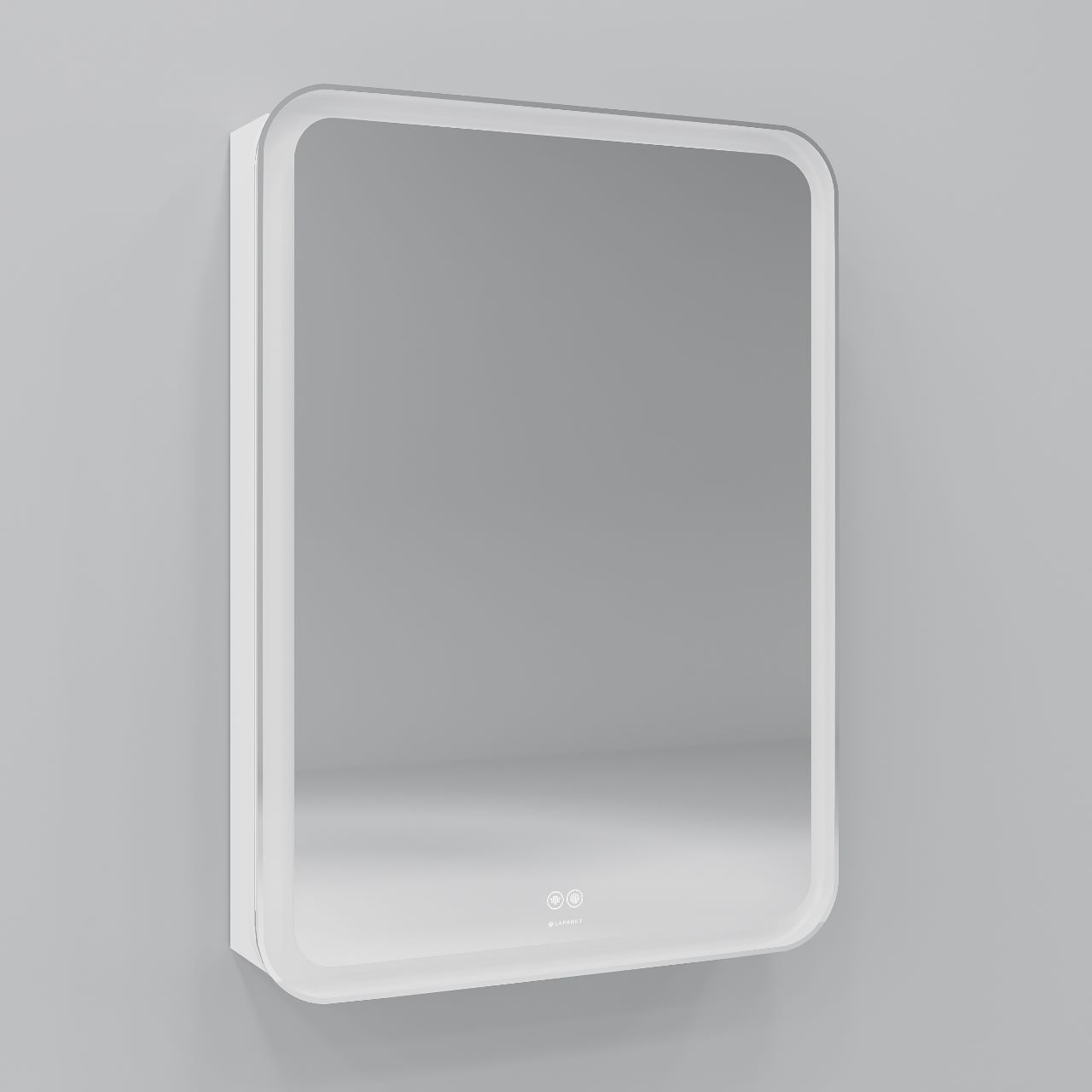 картинка Зеркало шкаф LAPARET Accord 60х80 влагостойкое, подсветка, димер и антизапотевание (подогрев)+розетк от магазина Одежда+