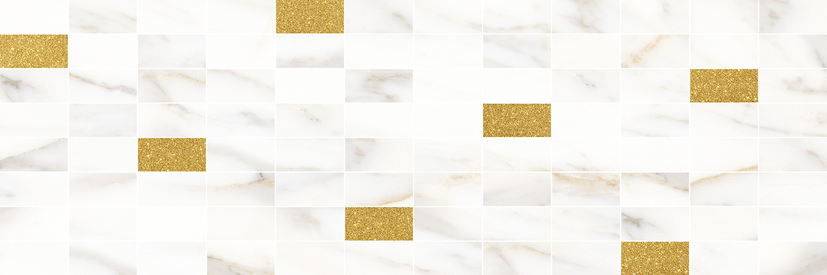 картинка Aragon Декор мозаичный белый золото MM60157 20х60 от магазина Одежда+